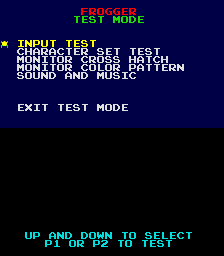 testmode menu